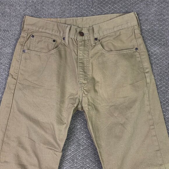 Levi's 505 Straight Jeans Men's 31 x 34 Measures 32 x 33 Brown Tan - Picture 2 of 12